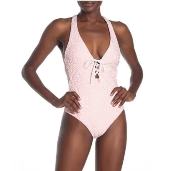 Onia Iona Embossed Leopard Print One-Piece Swimsuit - Picture 1 of 7